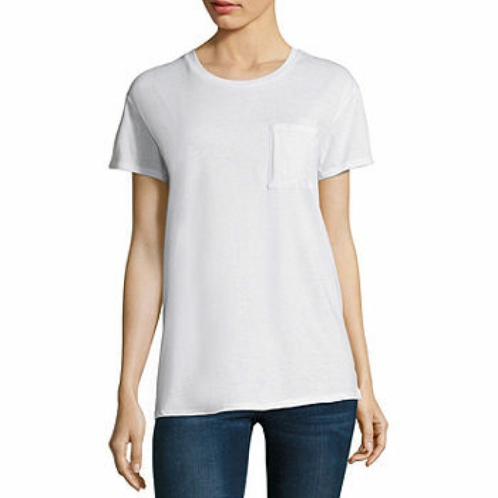 ☆NWOT Arizona Semi-fit Pocket White Tee